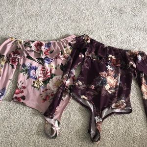 off shoulder body suits